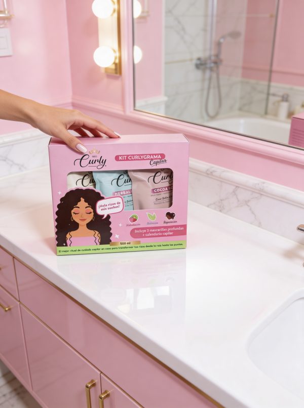 KIT MASCARILLAS INTENSIVAS CURLYGRAMA CAPILAR - 500ML